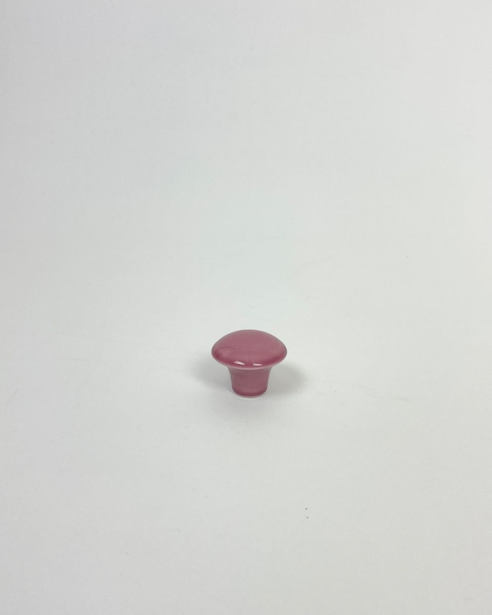 plain glazed porcelain knob in lilac