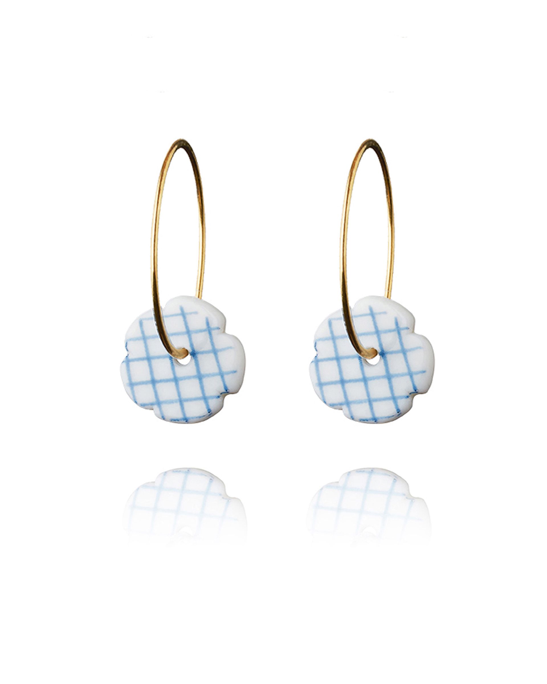 Anne Black stripes hoops gold check-blue