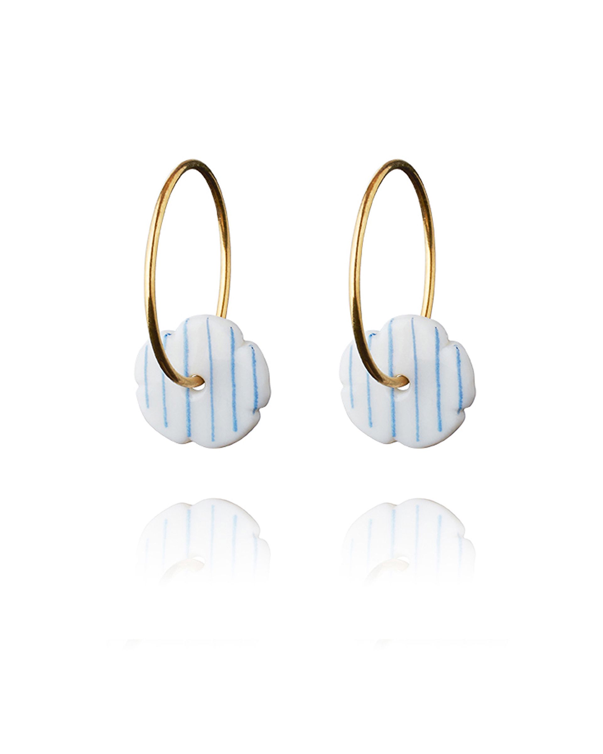 Anne Black stripes hoops gold stripe-blue