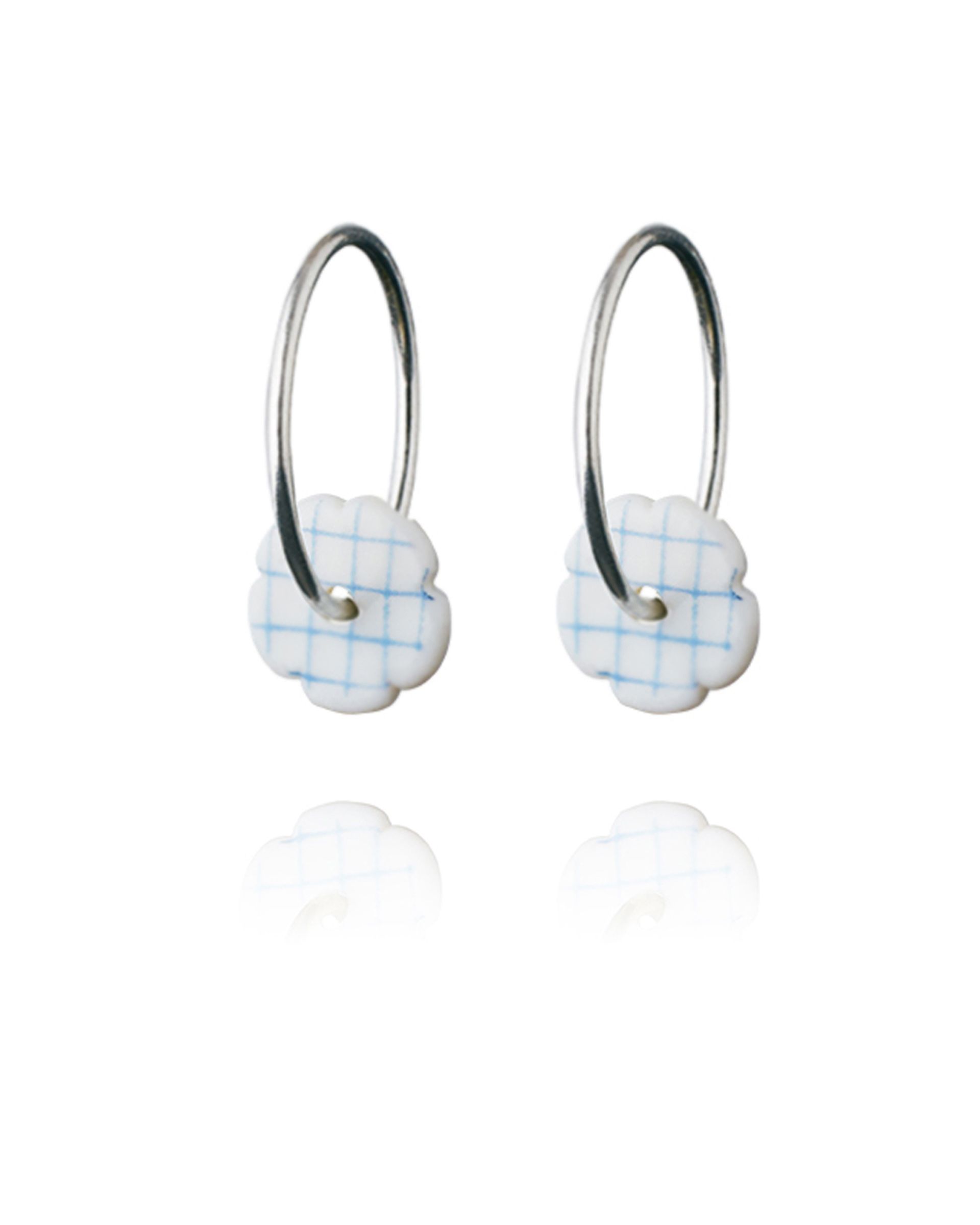 Anne Black stripes hoops mini check-blue