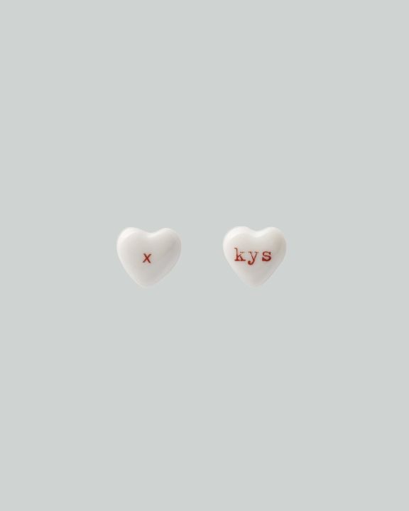 love orecchini pendenti kys rosso