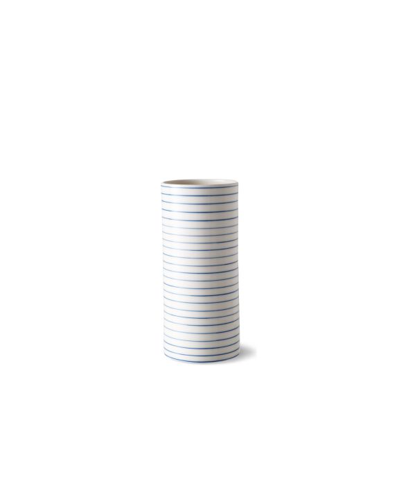 stripes vase narrow-blue small