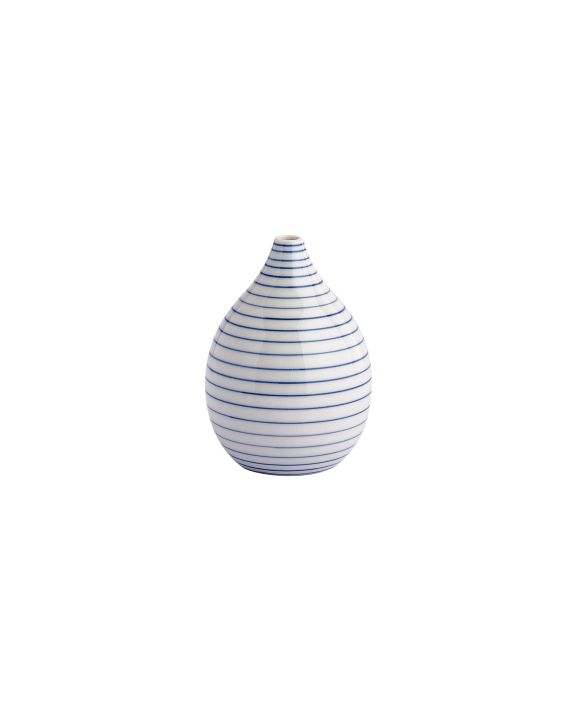 stripes drop vase tall narrow-blue
