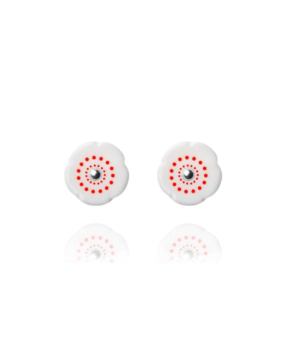 flower studs mini silver