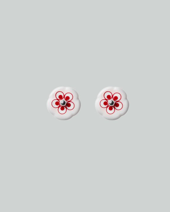 flower oorknopjes mini zilver