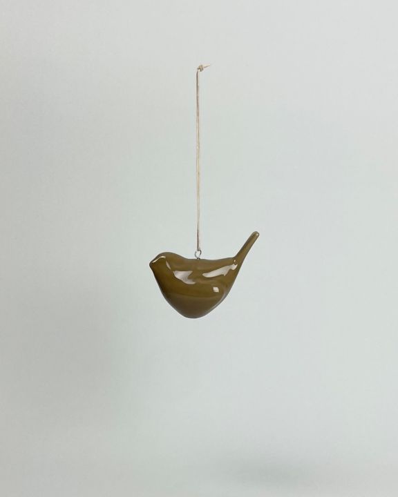 hanging bird glazed