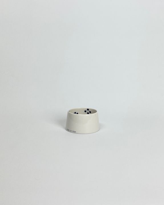 black is blue concave bowl-small