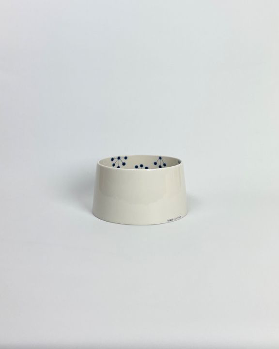 black is blue concave bowl-large