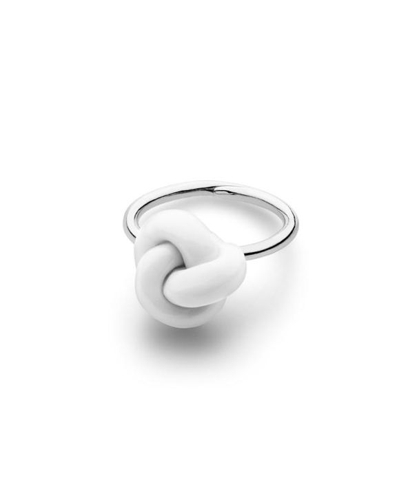 knots finger ring-white