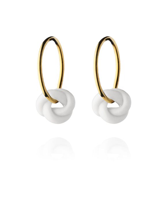 knots hoops small gold-white