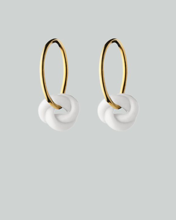 knots hoops s gold white