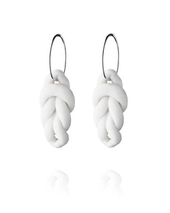 knots hoops large silver-white