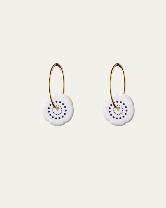 flower hoops gold