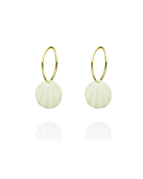pleats hoops gold-white