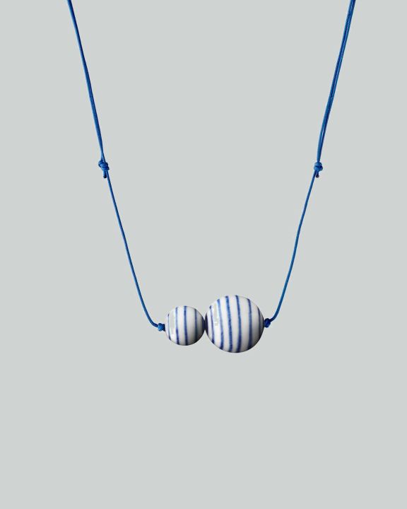 stripes necklace silver