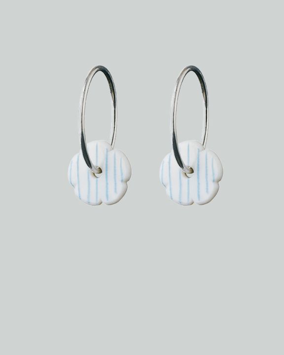 stripes hoops mini silver blue stripe
