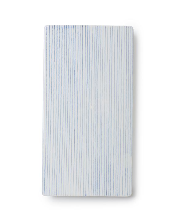Stripes tile blue large