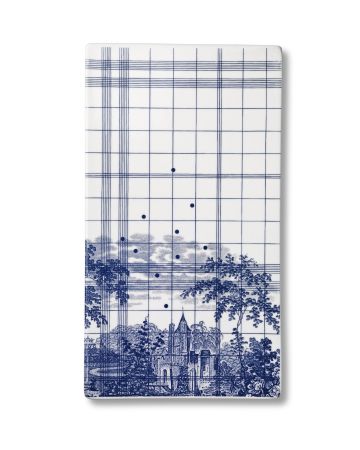 Ruth M tile landscape-blue large