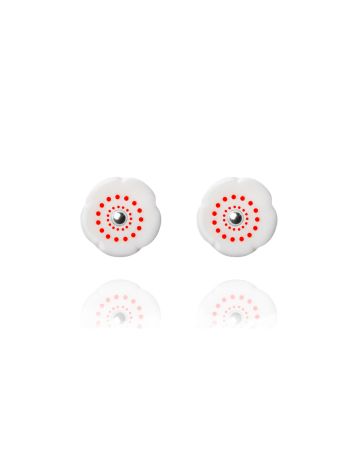 flower studs mini silver