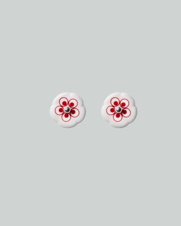 flower studs mini silver