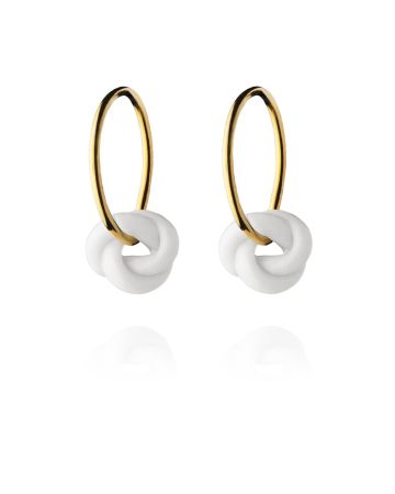 knots hoops small gold-white