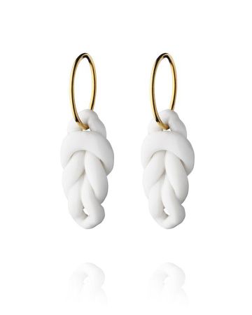 knots hoops large gold-white