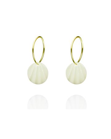 pleats hoops gold-white