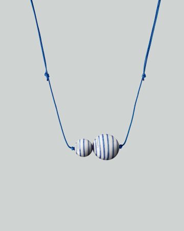 stripes necklace silver