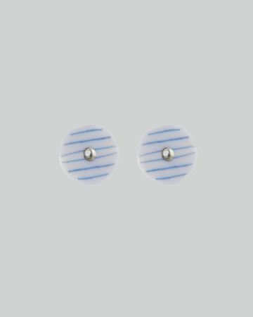 stripes orecchini a lobo mini argento righe blu