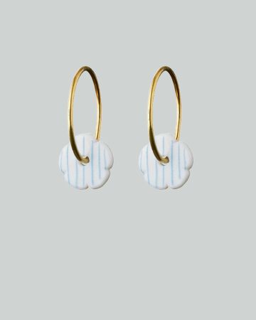 stripes creoler mini guld blårandig