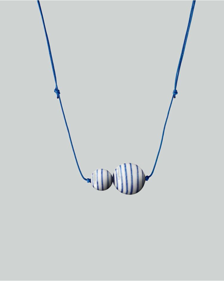 stripes collana argento