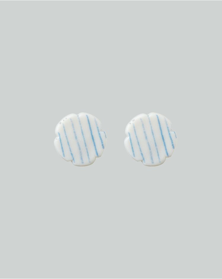 stripes puces longues argent bleu