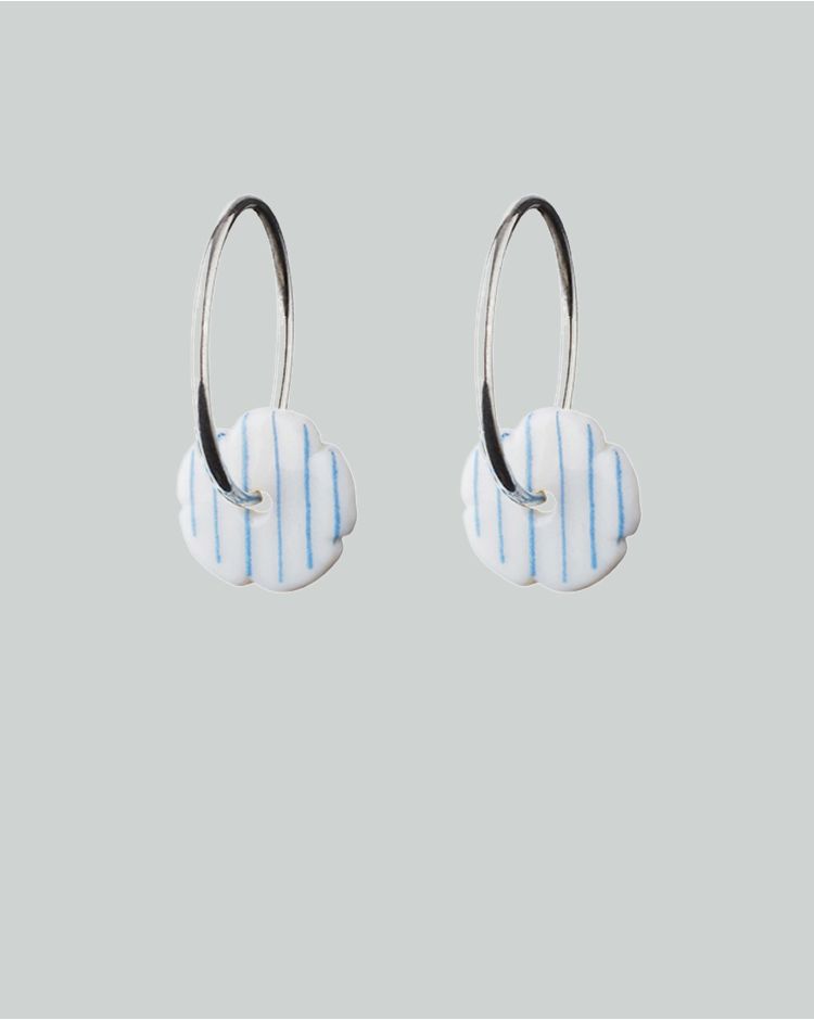 stripes créoles argent bleu rayures