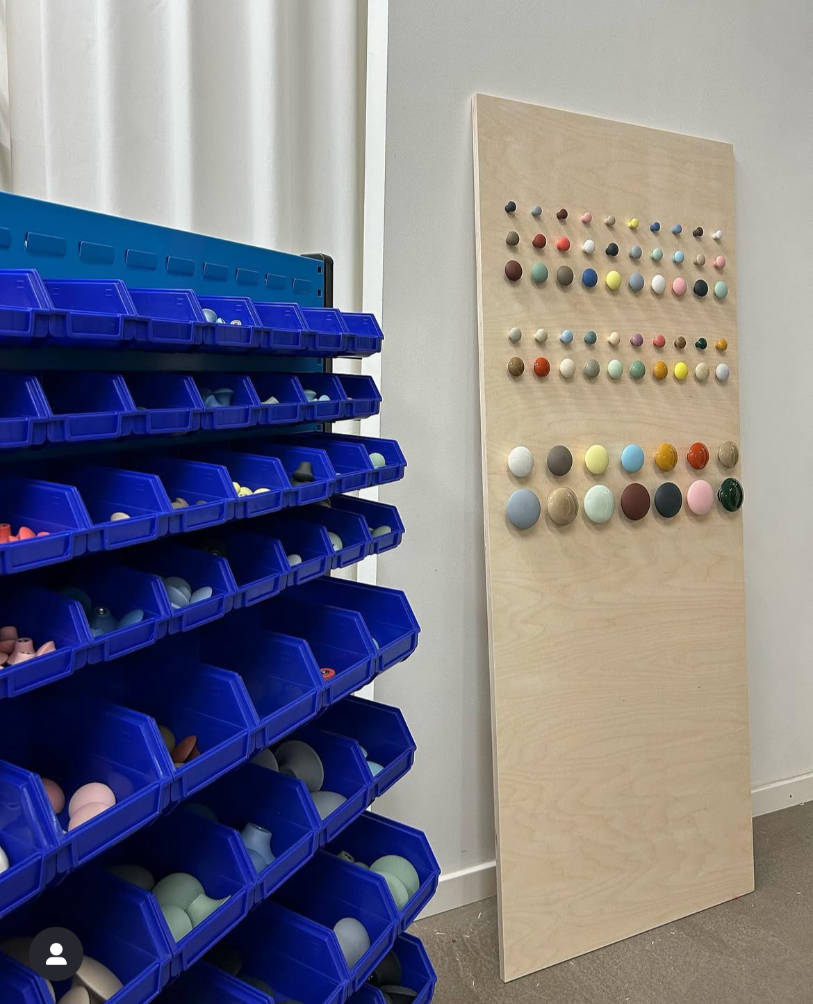 Upcycled cabinet with porcelain handles — matte, glazed, and decorated finishes